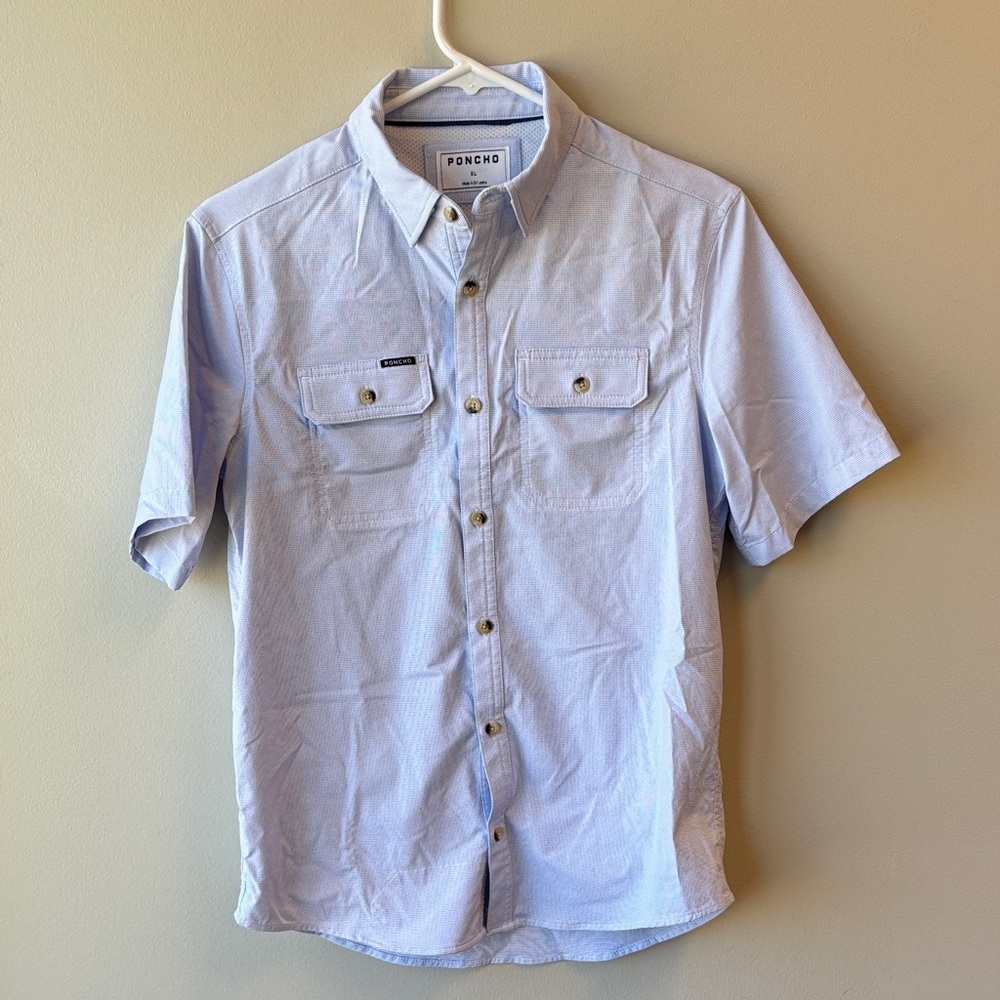 Poncho Youth XL button down short sleeve